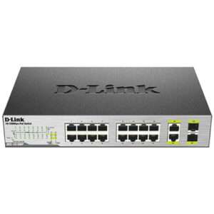 D-Link DES-1018MP 18-Port Fast Ethernet PoE Switch with 2 Gigabit Uplink Ports DES-1018MP Best Price in Dubai UAE. D Link Authorised Supplier in Dubai UAE