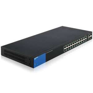 Linksys Business LGS326MP PoE+ Smart 24 Port Gigabit Network Switch + 2X Gigabit SFP/RJ45 Combo Ports LGS326MP-UK Best Price in Dubai UAE. Linksys Authorised Supplier in Dubai UAE
