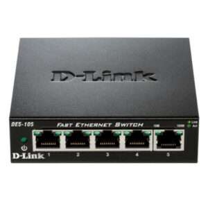D-Link DES-105 5-Port 10/100 Mbps Unmanaged Switch DES-105/E Best Price in Dubai UAE. D Link Authorised Supplier in Dubai UAE